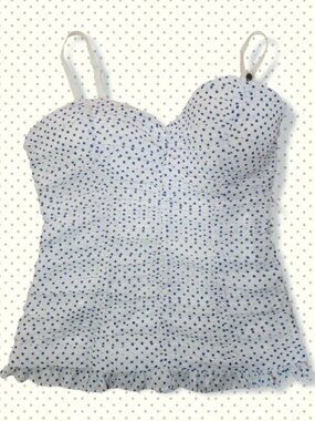 polka dot cinched cami